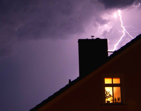 Power on during a storm